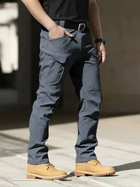 Men's Tactical Cargo Pants - Stretch Fabric with Multiple Pockets, Regular Fit, Machine Washable - Elastic Waist for Everyday Comfort - Durable Outdoor Hiking and Casual Workwear - Casual Cargo Pants