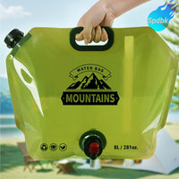2.11gal Portable Water Container with Faucet - Foldable, Lightweight & Durable PET Material, Ideal for Camping, Hiking, Travel & Outdoor Activities, Camping Water Jug