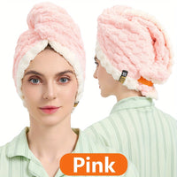 1pc Women'S Extra Large Quick-Dry Hair Towel - Super Absorbent Microfiber Turban with Wide Brim, 50x70cm (19.69x27.56in) for Curly, Wavy, Straight Hair - Thick & Soft for Home, Travel, Christmas Gift, Hair Towel For Women, Hair Towel For Men