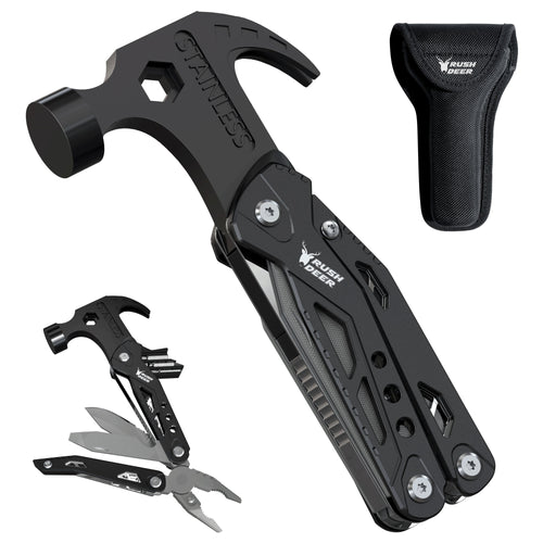 14-In-1 Hammer Multitool Pliers Bottle Opener Screwdrivers, Camping Survival Gear, Cool Gadgets for Hiking Outdoor, Anniversary Birthday Gifts Christmas Stocking Stuffers for Men Boys