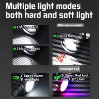 Multifunctional Rechargeable Flashlight with an Exquisite Case, Featuring Powerful Burst Brightness and Telescopic Zoom, Ultra-long Outdoor Battery Life, Work Light, Magnetic Repair Light, and Multifunctional Side Light. Suitable for Home