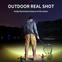 1-Piece Rechargeable LED Headlamp, Bright and Powerful 5-LED, Portable Headlight for Outdoor Camping and Emergency Lighting, IP44 Waterproof, Fishing and Outdoor Work Light