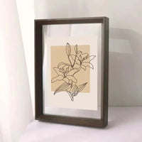 Houten Drijvende Fotolijst met Glas aan Beide Zijden voor Kunst en Posters