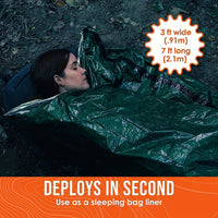 1/2pcs Emergency Sleeping Bag, Survival Bivy Sack, Emergency Blanket, Survival Gear for Outdoor Hiking Camping