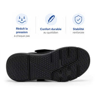Chaussures orthopédiques homme senior à scratch