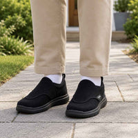 Chaussures orthopédiques homme senior à scratch