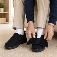 Chaussures orthopédiques homme senior à scratch