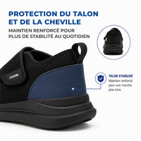 Chaussures orthopédiques homme senior à scratch