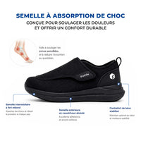 Chaussures orthopédiques homme senior à scratch