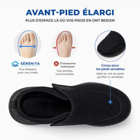Chaussures orthopédiques homme senior à scratch