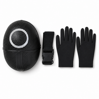 Kids Costume Guard Hooded Jumpsuit Mask Party Outfit Set