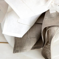 12 Pieces White Napkins Hemstitched Cocktail Napkin For Party Wedding Table Cloth Linen Napkins Fabric Cotton Dinner Napkin