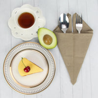 Set of 12 PCS 40x40cm Cotton Linen Blended Cloth Napkins Placemats Soft Dining Table Tea Towels For Home & Events Use