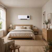 OCS - Wandgemonteerde Wandventilator / Aircooler met Verwarming - met Afstandsbediening & Timer