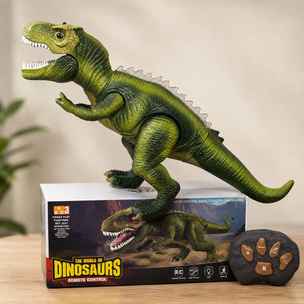 Dinosaur Toy Remote Control Walking Roaring Interactive Figure