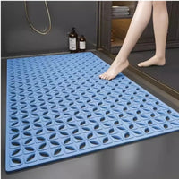 1pcs Non-Slip PVC Bathroom Floor Mat - Waterproof Shower Room Anti-Skid Foot Pad Bath Mat for Bathroom Rug Toilet Carpet