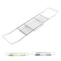Bathtub  Tray Stainless Steel Expandable Shower Tub Tray for Luxury Bath Bathroom Accessories Expandable Bathtub Tray
