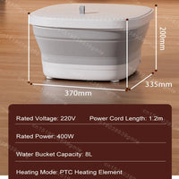 Fully Automatic Massage Heating Foot Bath Folding Heat Constant Temperature Foot Wash Basin Relieve Pressure Relax Massager Spa