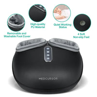 Medcursor Shiatsu Foot Massager Machine with Heat Deep Kneading Therapy Muscle Relaxation Pain Relief Electric Foot Massage