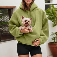 Cat Lovers Hoodie Kangaroo Dog Pet Holder Carrier Big Pouch Pocket Pullovers Sweatshirt Animal Pouch Hood Sweatshirt For Women