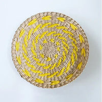Boho Hand Woven Wall Basket Hanging Home Decorative Rustic Wall Basket Decor Pendants For Kitchen Farmhouse Table Living Room