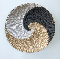 Boho Hand Woven Wall Basket Hanging Home Decorative Rustic Wall Basket Decor Pendants For Kitchen Farmhouse Table Living Room