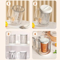 Home with Handle Liquid Refrigerator Frozen Cup Summer PET/PP Freezer Beer Mugs Thickened 20oz Drink Glass Beer Mug