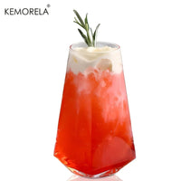 1/2PCS Glass Cup 500ML Geometrical Highball Glasses Crystal Reusable Machine Washable Multipurposefor Water Cocktail Beer Juice
