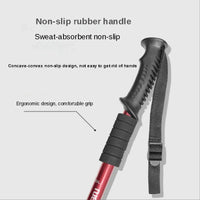 2PCS Adjustable Ultralight Trekking Poles Aluminium Alloy Walking Stick Trail Running Hiking Alpenstock Folding 135cm Tourism