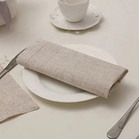 White Cloth Napkins - 12 Piece Pack | Cotton Linen Napkins | Dinner Table Napkins | Elegant Wedding Table Napkins Set | Restaurant Napkin Cloth