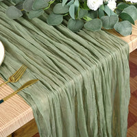 Boho Style Cheesecloth Table Runner – Romantic Decor | Long Gauze Sheer Table Runner | Elegant Scene Decor for Weddings | Home Accents