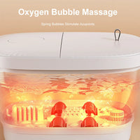 Fully Automatic Massage Heating Foot Bath Folding Heat Constant Temperature Foot Wash Basin Relieve Pressure Relax Massager Spa