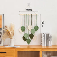 Modern Boho Wall Hanging Leaf  Macrame Wall Decor  Woven Aesthetic Home Deco Rmacrame Wall Decoration Tapiz Macrame