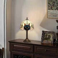 Midnight Cat Stained Glass Table Lamp