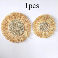 1pcs Straw Wall Decorations Wall Decorations Thatch Woven Wall Decorations Moroccan Style Decorations Bedside Hangings
