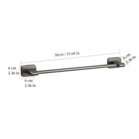 Space Aluminum Towel Rod Self-Adhesive No-Drilling Bathroom Kitchen Hand Towel Holder Plastic Base Sticky Installation