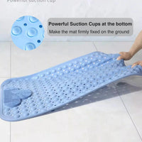 1pc PVC Non-slip Shower Mat with Suction Cups & Drain Holes, Massage Shower Rug Bathroom Mat Bathtub Mat Bath Rugs, 15.7x27.5in