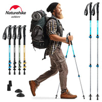 Naturehike Hiking Poles Three Sections Of Aluminum Pole For Mountaineering Hiking Skiing Travel Poles Climbing Trekking Pole