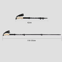 2PCS Aluminum Hiking Sticks Telescoping Trekking Poles Ultralight Portable Climbing walking stick Mountaineering