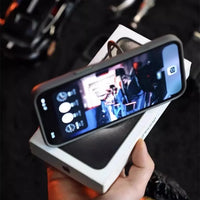 Desert Titanium metal holder carbon fibre magnetic phone case for iPhone 16 15 14 13 12 Pro Max magsafe charging armor hard case