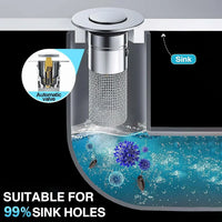 Durable Stainless Steel Floor Drain Stopper with Hair Catcher Anti Odor Pop Up Core for Bathroom Washbasin and Shower Cleaning