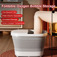 Fully Automatic Massage Heating Foot Bath Folding Heat Constant Temperature Foot Wash Basin Relieve Pressure Relax Massager Spa