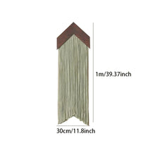 Macrame Wall Hanging Tapestry with Wooden Stick Hand-Woven Bohemia Tassel Curtain Tapestry Wedding Backgrou Boho Decor