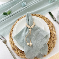 Gauze Cotton Wedding Table Runner Retro Pink Burr Texture Dining Napkins Gift Kitchen Table Runners Home Christmas Table Decor