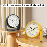 1pc Creative Metal Small Alarm Clock, Student Specific Silent Desktop Clock,Minimalist Quartz Clock，For Room Desk Office Decor