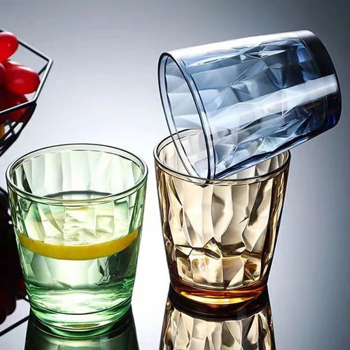 1/2/4/6pcs Acrylic AS Wine Glasses Whiskey Cocktail Juice Drinking Tumblers Plastic Cups Reusable Coffee Tea Water Cup for Party