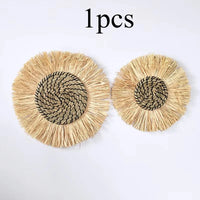 1pcs Straw Wall Decorations Wall Decorations Thatch Woven Wall Decorations Moroccan Style Decorations Bedside Hangings