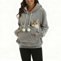 Cat Lovers Unisex Hooded Sweatshirt 2025 Autumn Cuddle Pouch Kangaroo Pet Pocket Pullover Paw Design Comfortable Dropshipping
