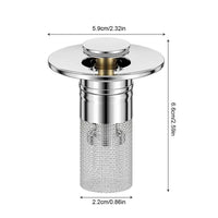 Stainless Steel Drain Strainer 2-in-1 Drain Protectors Sink Drains Filter Hair Catcher Sink Strainer Stopper For Bathroom