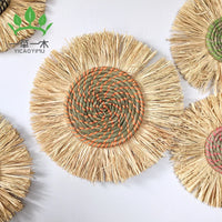 1pcs Straw Wall Decorations Wall Decorations Thatch Woven Wall Decorations Moroccan Style Decorations Bedside Hangings